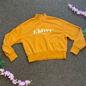 Yellow “L’hiver” Turtle Neck Shirt